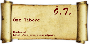 Ősz Tiborc névjegykártya